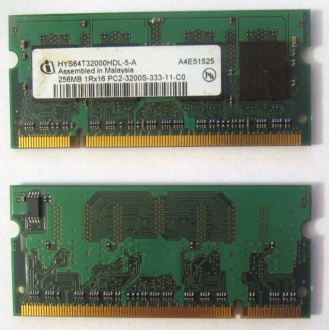Модуль памяти для ноутбуков 256MB DDR2 SODIMM PC3200 (Астрахань)